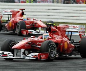 yapboz Fernando Alonso, Felipe Massa, Hockenheim, Almanya Grand Prix (2010)